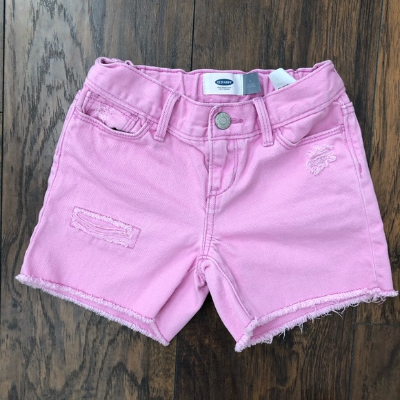 Old Navy Cutoff Jean Shorts Pink Size 6 - Picture 1 of 4